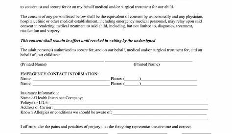 Medical Consent Form Template – templates free printable