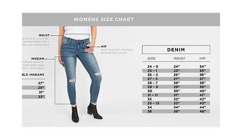 Womens to mens jean size conversion – Sizes conversion chart, curvy