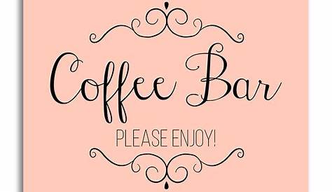 Coffee Bar Coffee Bar Sign Coffee Bar Decor Bar Menu