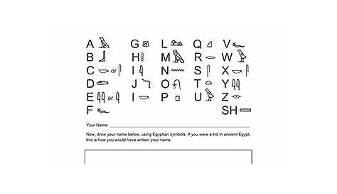 hieroglyphics worksheets