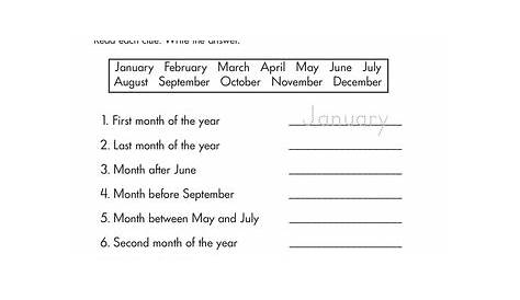 months of the year worksheets guruparents - months of the year 1