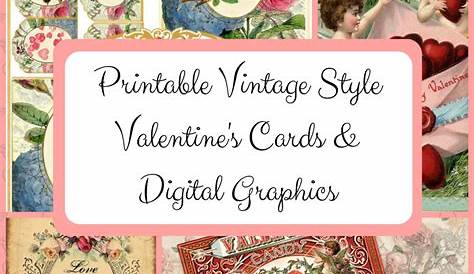 vintage valentines cards printable
