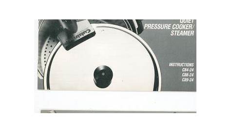 Cuisinart Pressure Cooker / Steamer Cookbook & Owners Manual C84 - 24
