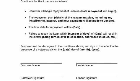 30 Free Personal Loan Templates & Agreements - TemplateArchive