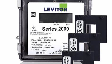 Leviton Series 2000 Three Phase Outdoor kWh Meter Kit, 277/480-Volt 3P4