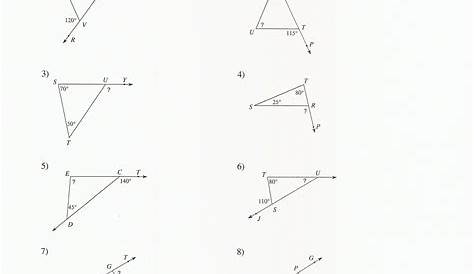 triangle sum theorem worksheet answers