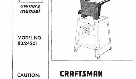 Craftsman 11324201 User Manual 12 INCH BAND SAW Manuals And Guides L0801110