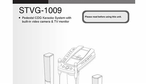THE SINGING MACHINE STVG-1009 INSTRUCTION MANUAL Pdf Download | ManualsLib