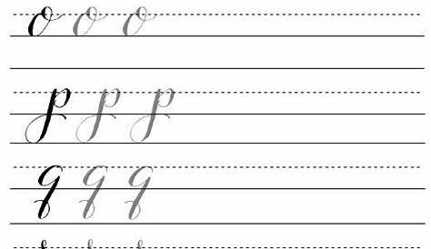 Modern Calligraphy Practice Worksheets Lowercase Letters | Fonts and