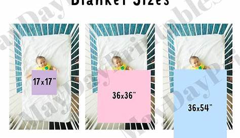 Baby Blanket Size Guide, Blanket Size Chart, Downloadable Size
