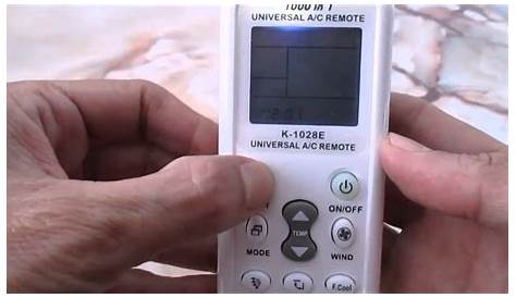 How to set universal Air Con Remote Control replace faulty Remote