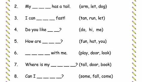 printable dolch word list kindergarten