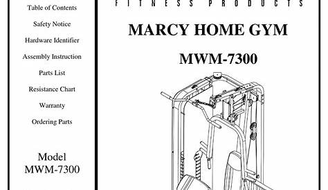 IMPEX MARCY MWM-7300 OWNER'S MANUAL Pdf Download | ManualsLib