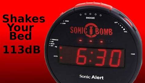 Sonic Alert SBB500SS Sonic Bomb Extra-Loud Dual Alarm Clock with Red