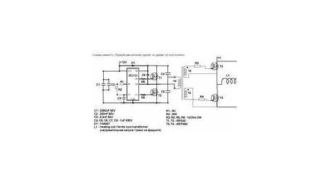 The schematic diagram of the induction heater with IGBT's | Induction