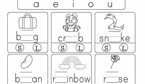 long and short vowel worksheets