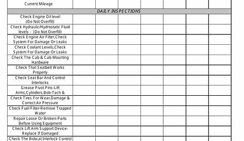 printable free dot pre trip inspection form pdf