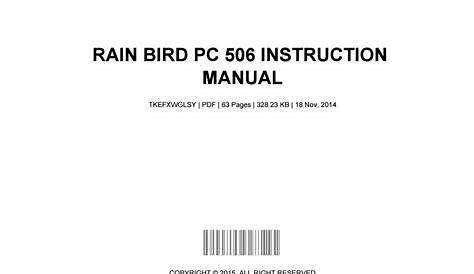 Rain bird pc 506 instruction manual by GaryCarter3331 - Issuu