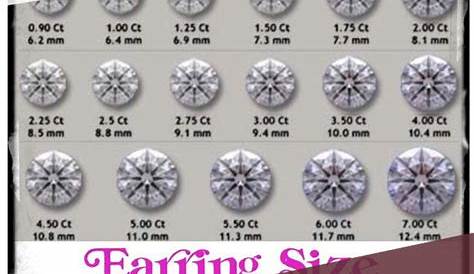 diamond stud earring size chart