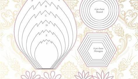 paper flower template printable pdf