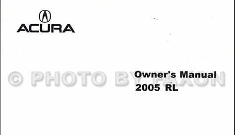 2005 Acura RL Owners Manual Factory Reprint