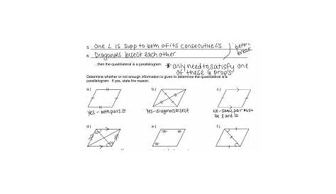 Reteach Conditions for Parallelograms 6-3