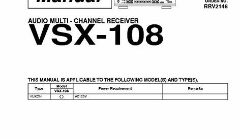 PIONEER VSX-AX4ASI-S VSX-AX2AS-S RRV3478 Service Manual free download
