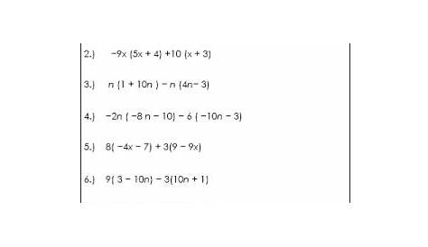 14 Best Images of Distributive Property Printable Worksheets