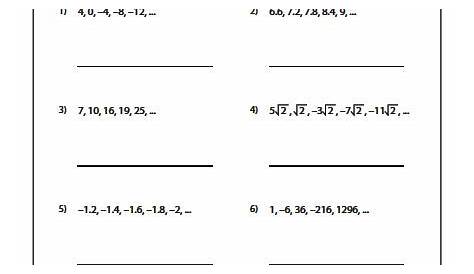 geometric sequence and series worksheets