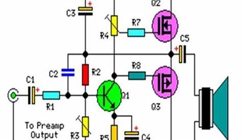 50 watt audio amp circuit diagram