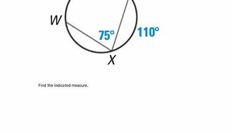 inscribed angle theorem worksheets