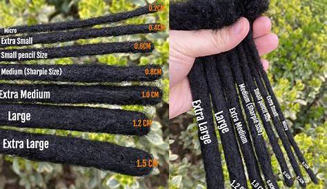 Loc Size Chart & Tips to Select Your Loc Size - Dread Extensions