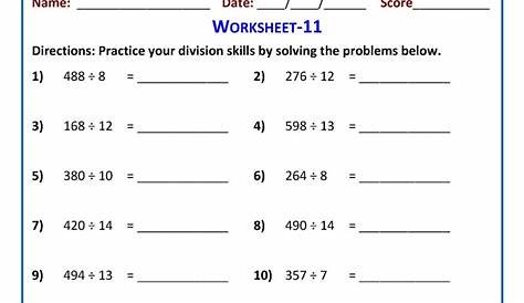 pdf division worksheets