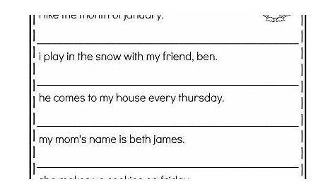 sentence writing for 1st graders