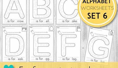 Alphabet Worksheets, Find and Trace, ABC Printables, Preschool