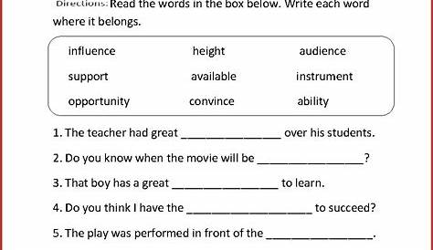 transition words practice worksheet