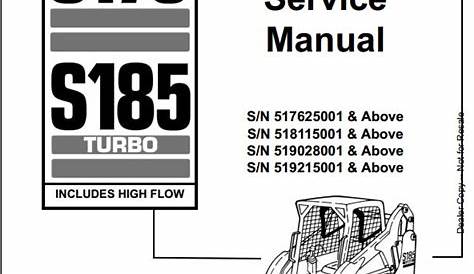 bobcat s185 repair manual