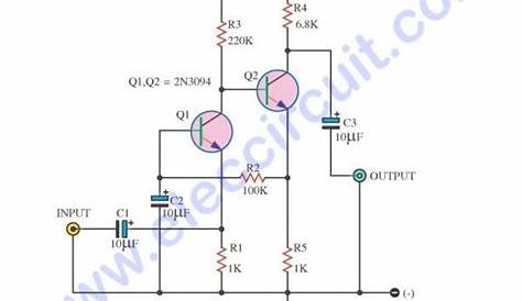4 transistor audio amplifier circuit diagram