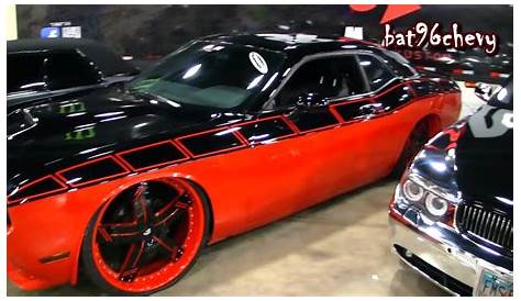 Red/Black Dodge Challenger R/T DROPPED on 26" Forgiatos - 1080p HD