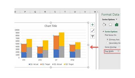 How to create a stacked clustered column / bar chart in Excel?