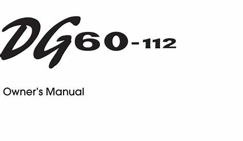 yamaha dg60 owner's manual