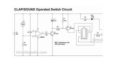 Simple Clap Switch Circuit Diagram Using Relay | Clap ON Clap OFF Switch