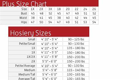 fredericks of hollywood panty size chart