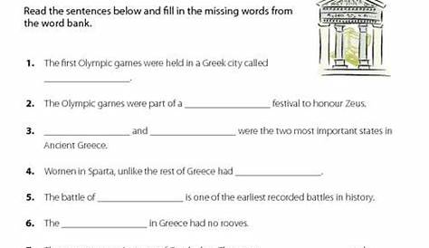 printable worksheets ancient greece