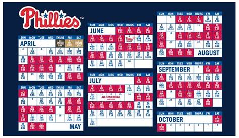 Phillies Printable Schedule - Printable World Holiday