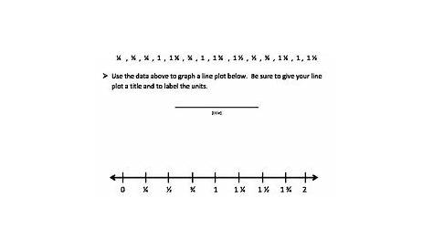 line plots with fractions worksheets pdf