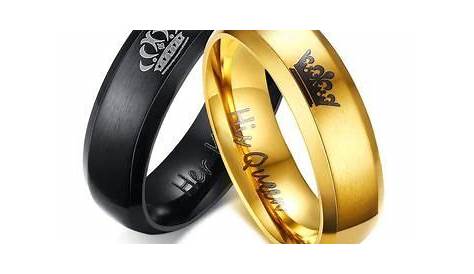 Couple's King & Queen Matte Finished Rings | Couple wedding rings, Rings for men, Beautiful