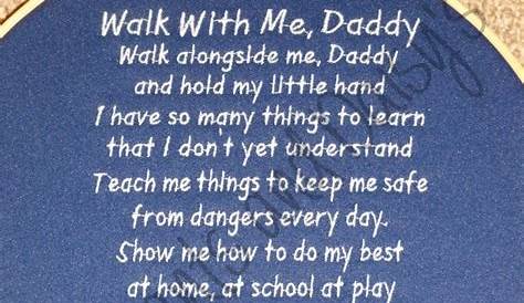 Walk With Me Daddy Poem design file | hannah : hannah