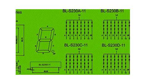 2.30 inch single seven segment led display circuit and dimension