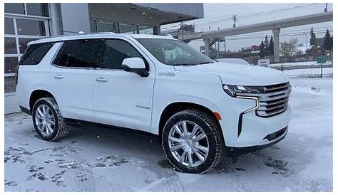 White 2021 Chevrolet Tahoe High Country Review - GSL GM City - Calgary